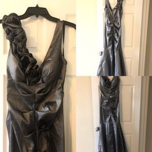 Bebe silver/gray formal dress